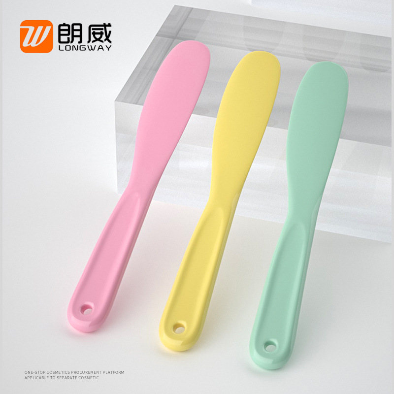 Máscara de macaron de tres colores cuchara de película cuchara de crema salón de belleza máscara de bricolaje herramienta de embalaje máscara raspador