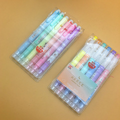 Tianzhu TF625 Dual-Head Fluorescent Pens Student 6-Color Fluorescent Pen Set Color Markers for Drawing and Coloring