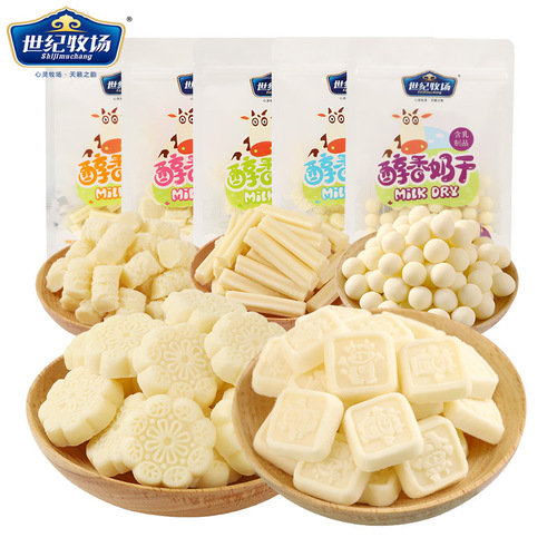 Century Ranch Mellow Milk Dry Milk Cake Inner Mongolia Cheese Sticks Specialty Yogurt Pimples Children's Snack Milk Beans 150g