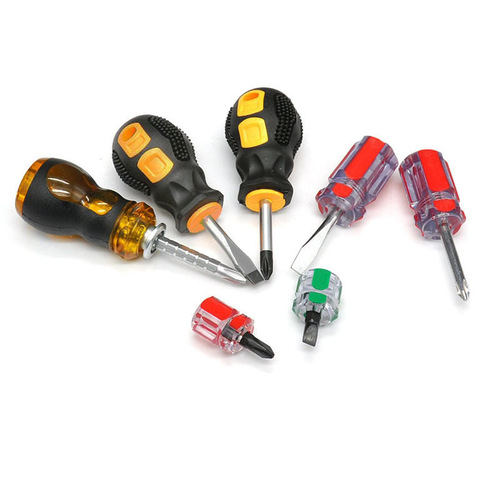 Carrot head screwdriver, magnetic bit head dual-purpose telescopic screwdriver, cross-shaped ultra-short small screwdriver