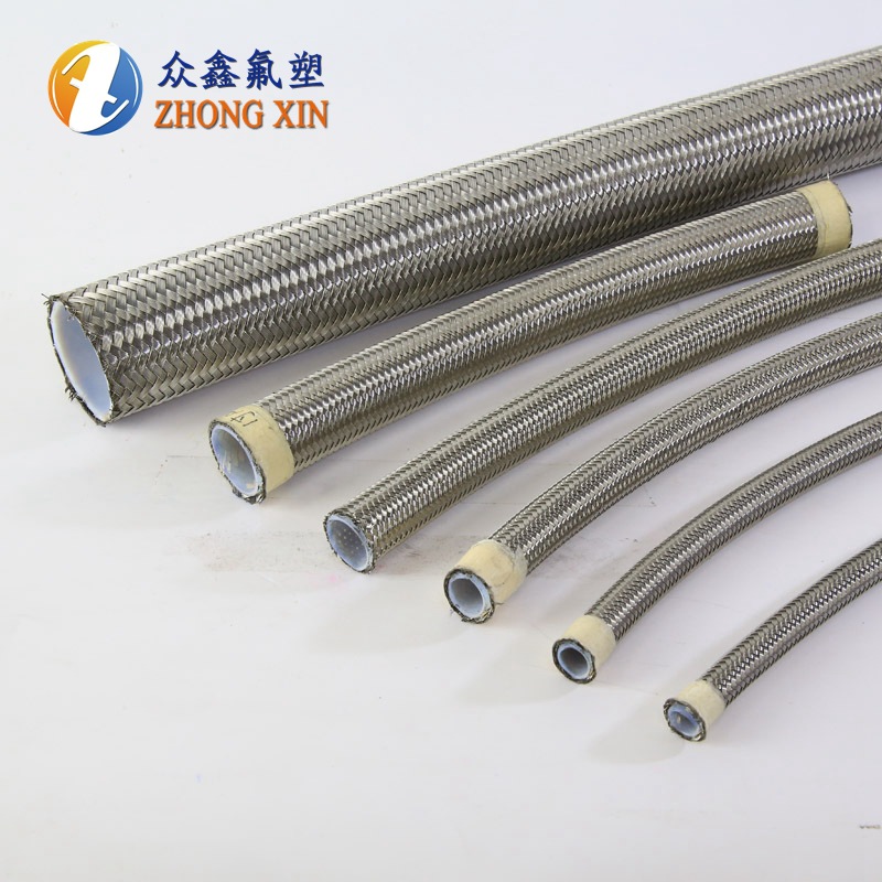 厂家供应外编织不锈钢丝特氟龙管 聚四氟乙烯耐高温高压直管