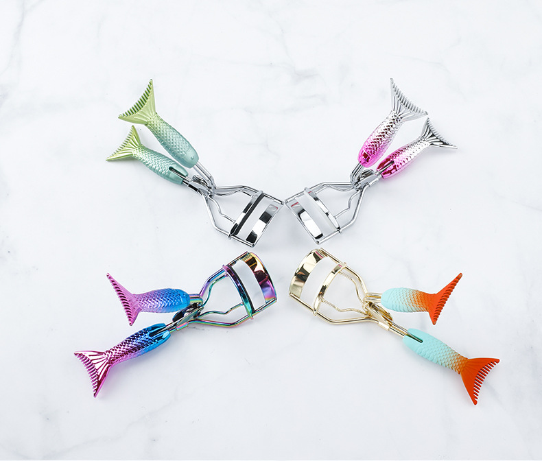 New Mermaid Mini Makeup Eyelash Curler Beauty Tools display picture 2