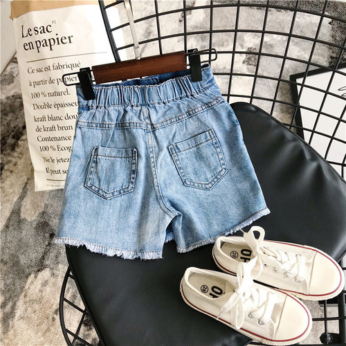 Girls' new summer style Korean style skirts for middle and large children, children's Korean style thin denim shorts, children's pants