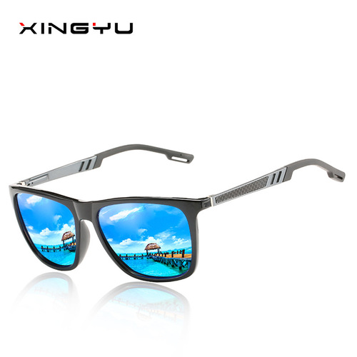 New men's and women's polarized sunglasses trendy colorful series aluminum-magnesium alloy spring legs XY190 fashion sunglasses