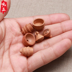 Factory supply Walnut gold rice bowl Lotus flower Granary five-grain stack DIY decoration Bracelet matching