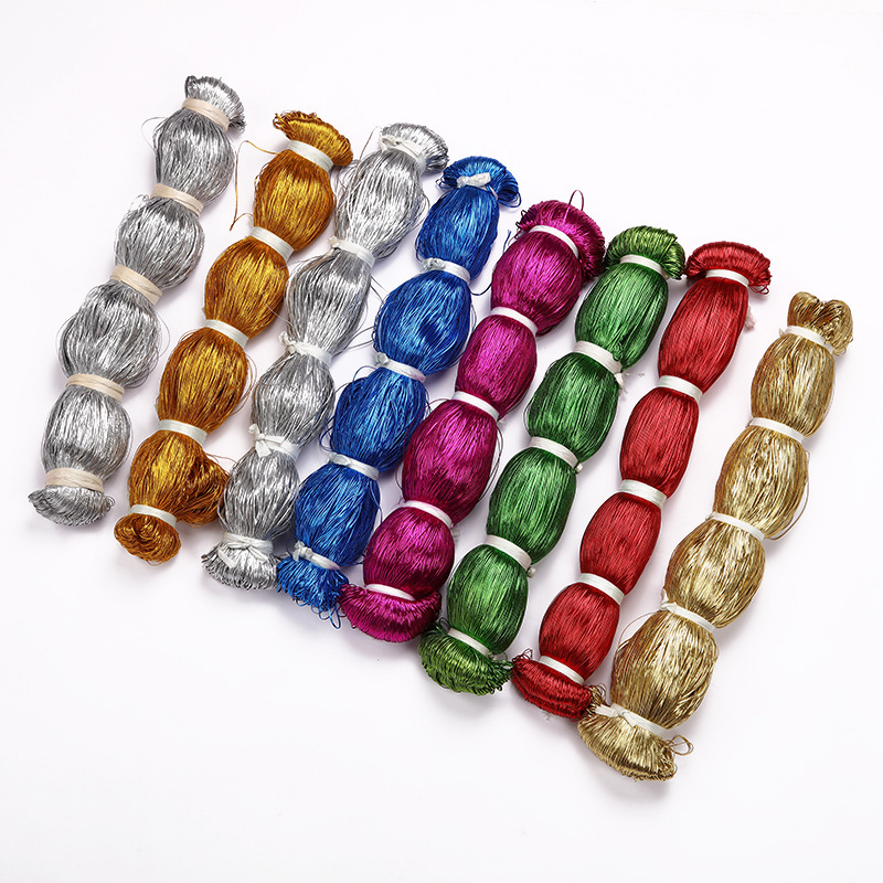 厂家直供 12股扁空心金银线彩色金银丝  适用于吊牌线圣诞材料等