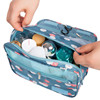 Capacious storage system for traveling, foldable cosmetic bag, wholesale