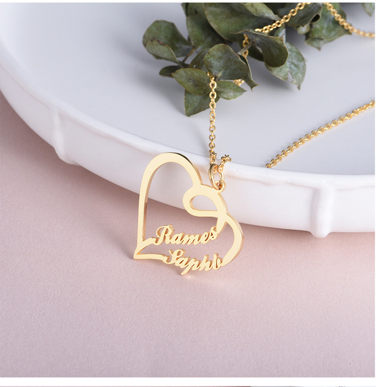 Heart Necklace Rose Gold