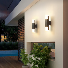 LED雙頭壁燈方形戶外樓梯過道防水創意藝術外牆燈庭院陽台壁燈