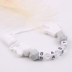 速買通新款硅膠奶嘴鏈 安撫防掉鏈 嬰兒用品玩具防掉鏈廠家批發