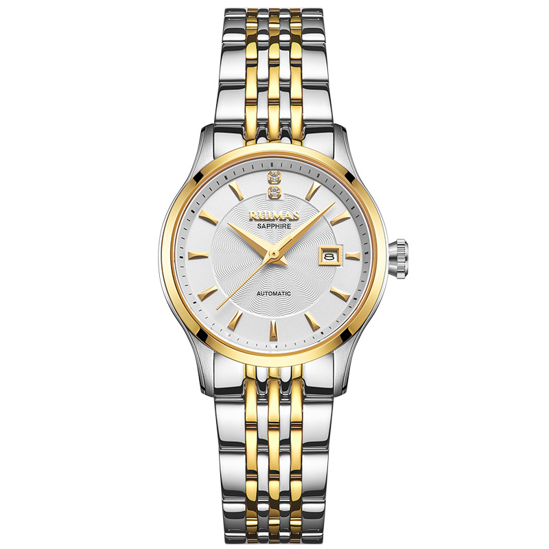 网红爆款瑞马仕RUIMAS镶钻全自动机械表商务时尚防水女士手表6755