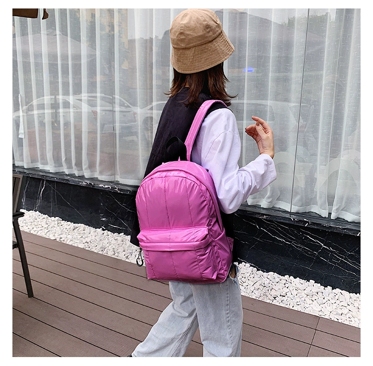 stylish and comfortable backpacks Winter Warm Ultra-Light Fluffy Space Women's Backpack Glossy Nylon Female Travel Bag Quilted School Backpack for Girls Teenager stylish rucksack