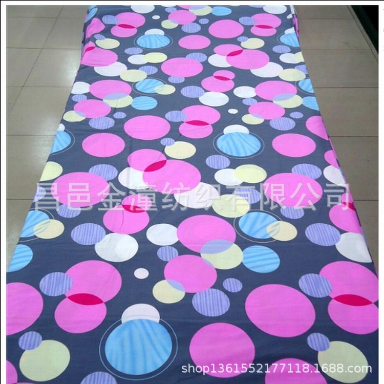 平纹化纤布 分散3D印花 涤纶印花 70g床品床单 全涤毛布