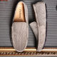 Summer Men's Pea Shoes Driving Small Leather Shoes Low Top Cover Foot Hollow Punching Breathable Flat Handmade Casual Shoes