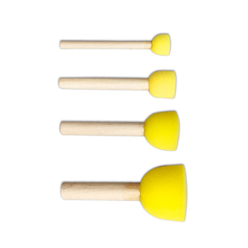 Cross-border sponge painting brush 4-piece set of ceramic tools for children and early childhood education graffiti sponge painting tools mushroom stick