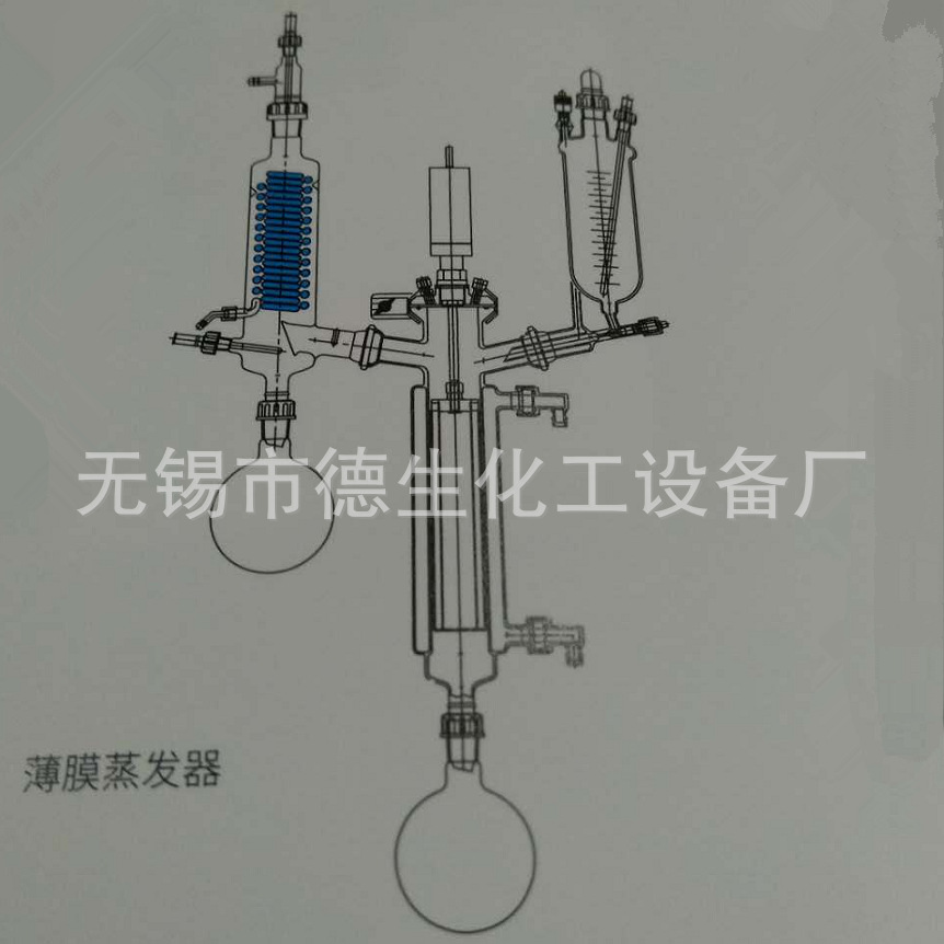 专业定制 实验室设备 0.1平方刮板薄膜蒸发器  膜蒸馏  玻璃材质