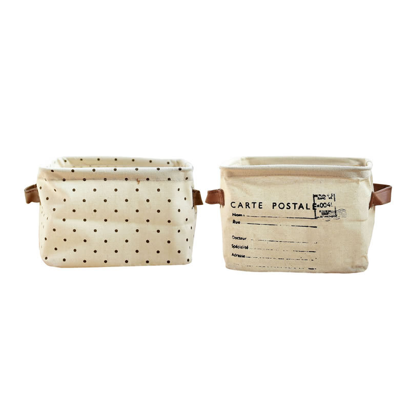 Inicio acabado de algodón y lino cesta de almacenamiento cesta de pan cesta de tela al por mayor impermeable plegable en stock 0063