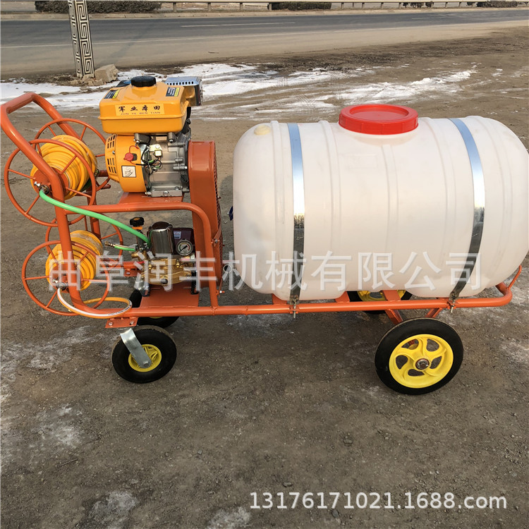 麦田地高压打药机200米水管汽油喷雾器高压打药机使用范围