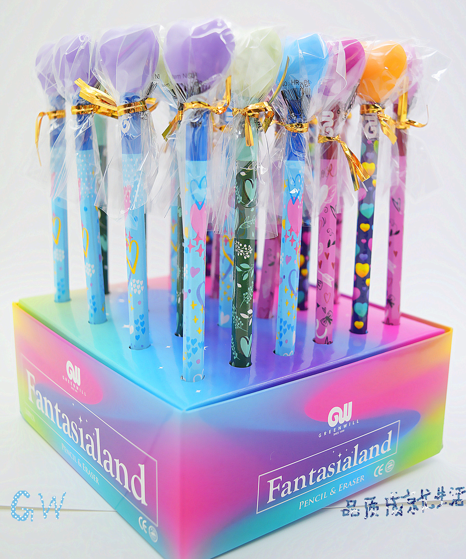 Cartoon Eraser Love + Pencil Combinación de artículos para estudiantes