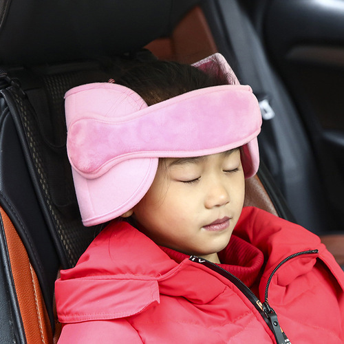 新款车载儿童护颈枕车用头枕婴儿头部睡眠固定带汽车座椅头带头枕
