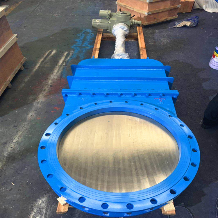 手动链轮刀型闸阀 PZL73H DN800电动陶瓷双闸板阀 手动陶瓷刀闸阀