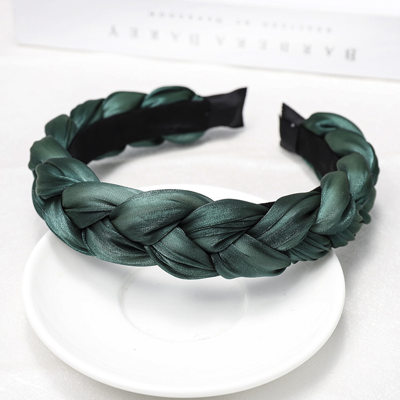 Solid Color Twist Braided Fashion Sponge Headband Wholesale Jewelry Nihaojewelry display picture 8