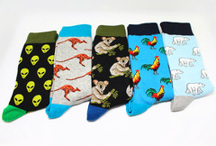 Men's Fashion Cartoon Socks Cross-border Source Mid-calf Men's Socks Foreign Trade Women's Multi- pattern Personality Trendy Men's Socks Wholesale Cotton Socks