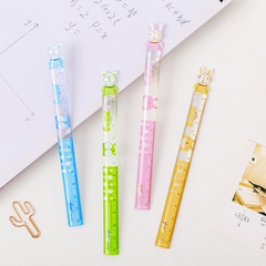 Creative Cute Children's Charming Pet Two-Piece Ruler Learning Stationery Supplies Measuring Tape Elementary School Student Prizes Factory Wholesale