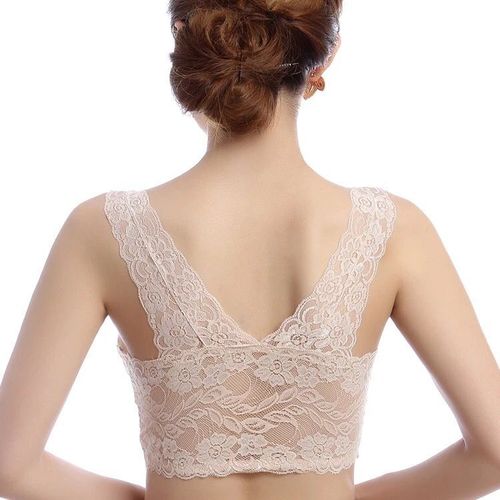 Sexy bra breathable and comfortable full lace restraint sleep underwear women's tank top style non-wired sports bra