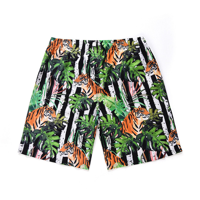 Large Size Pants Tiger and Plant 3D Printed Beach Pants New 