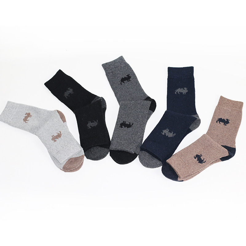 2024 New Camel Hair Socks Autumn and Winter Men's Socks Exclusively for Cross-Border Supply