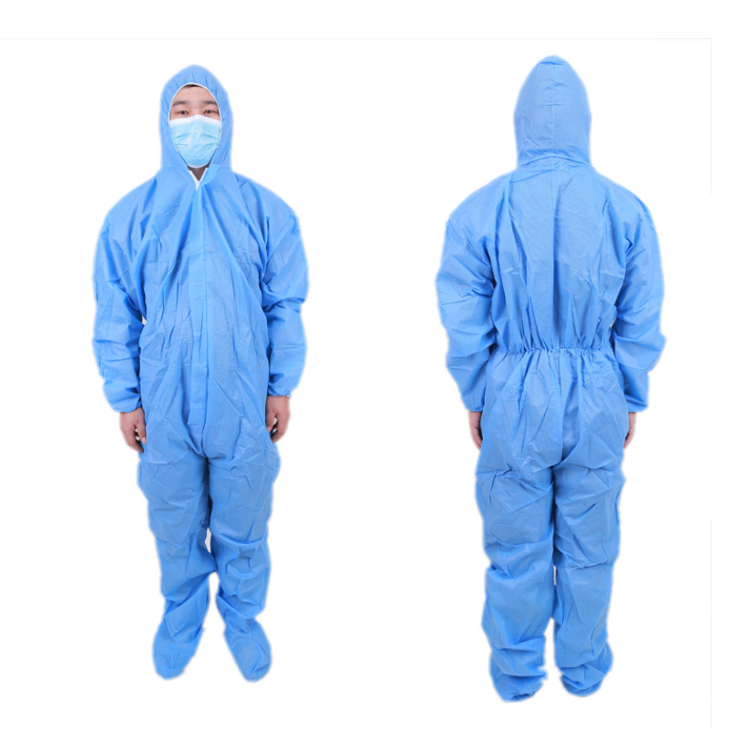 disposable sterile Protective clothing Non-woven fabric Conjoined coverall laboratory Clean clothes Cap Dust proof clothing