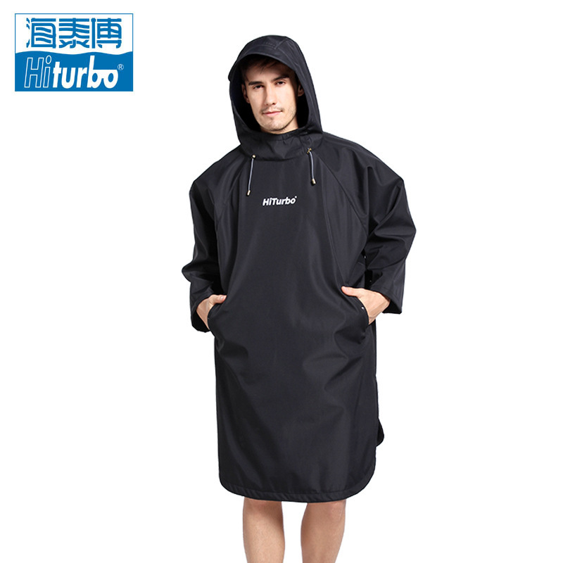 (2개) 히투르보 비치 목욕 가운 옷 변경 망토 다이빙 방망토 야외 스포츠 코트 겨울 두꺼운 하이타보