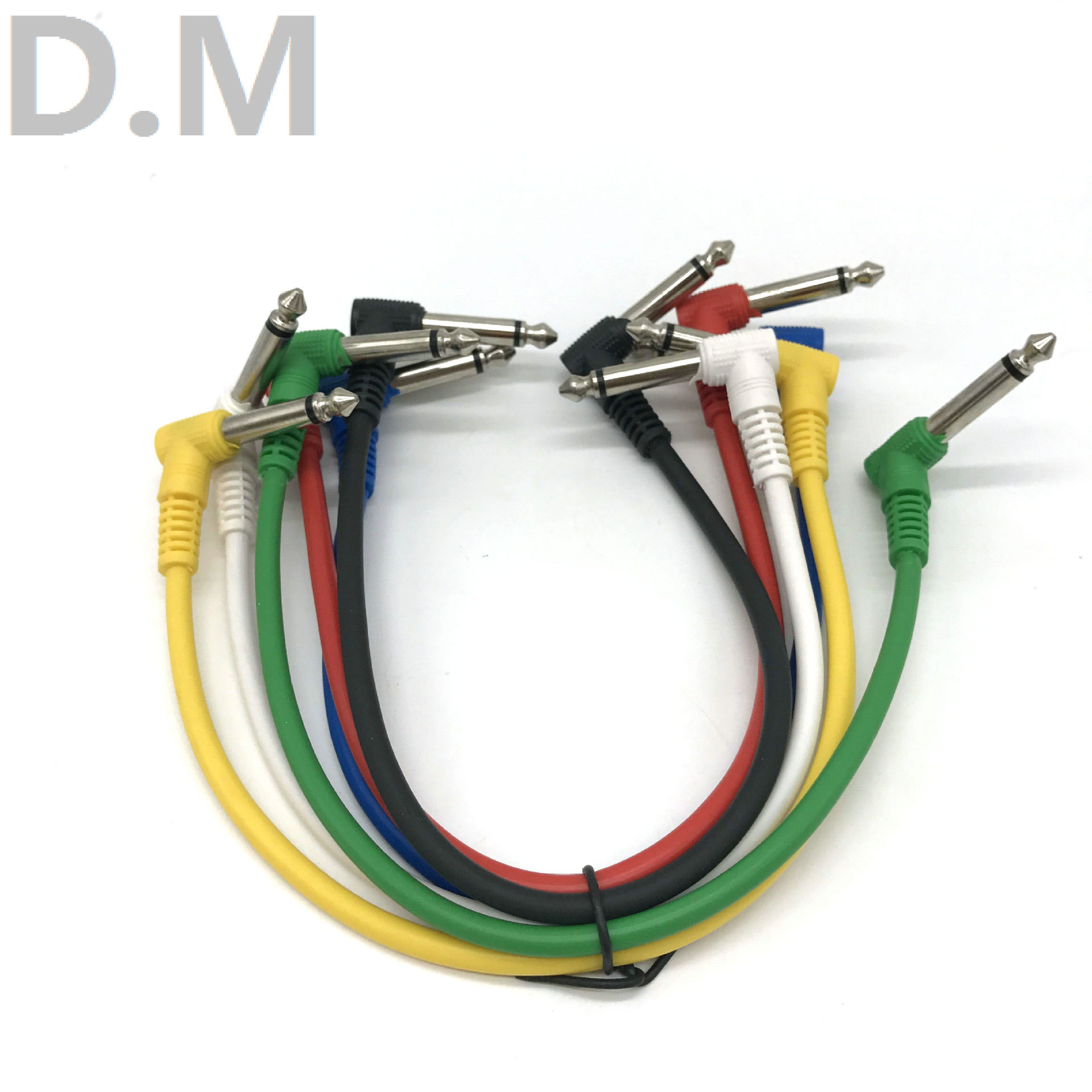 6-color efecto Cable 6-color blindado de reducción de ruido cable de la guitarra eléctrica bajo 30CM 6 unids/bolsa