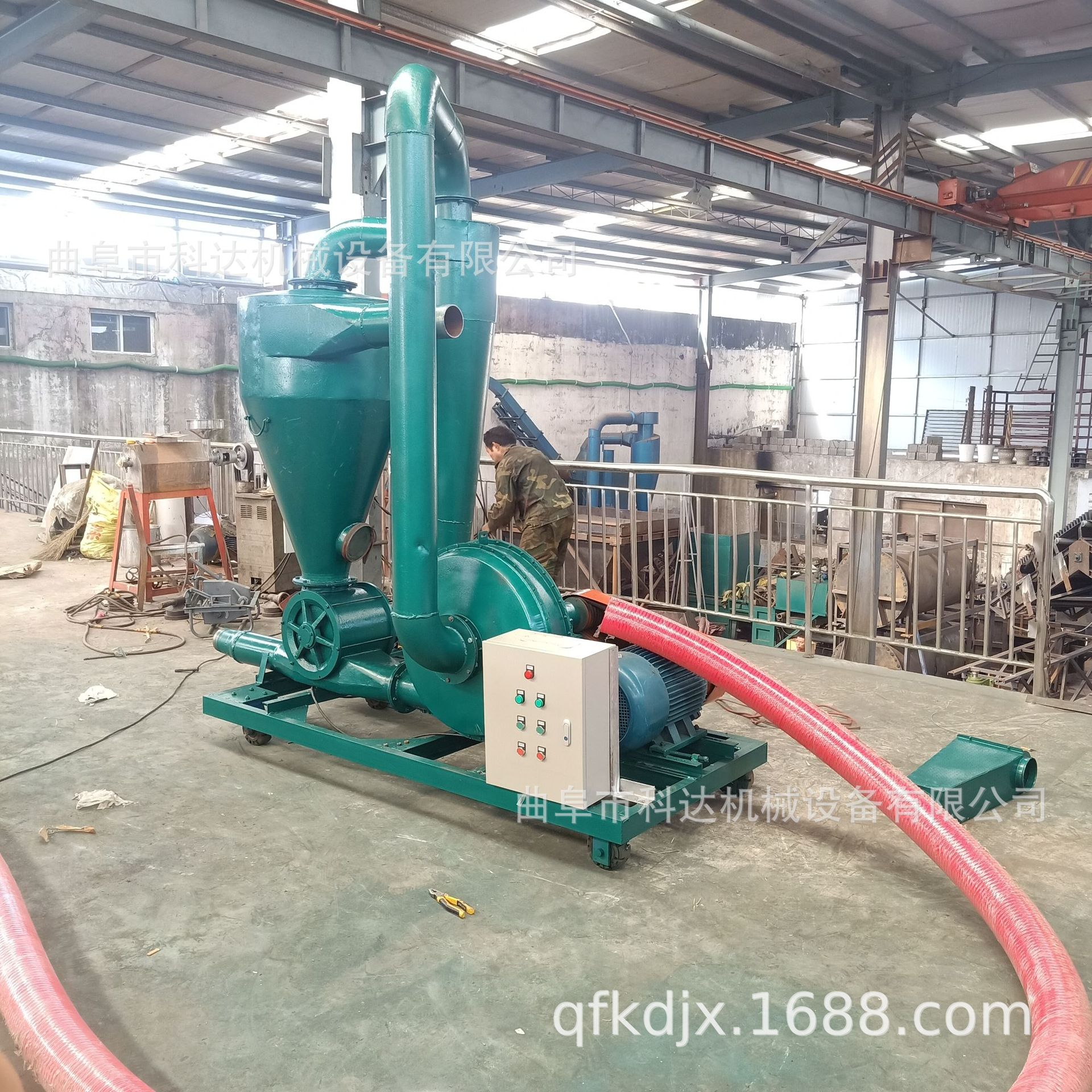 曲阜科达高压风机粮食气力输送机  稻谷颗粒罗茨风机自吸式抽粮机