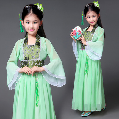 Children's ancient seven fairies Princess Dress guzheng performance costume ancient Tang and Han costume ancient Chaoyi