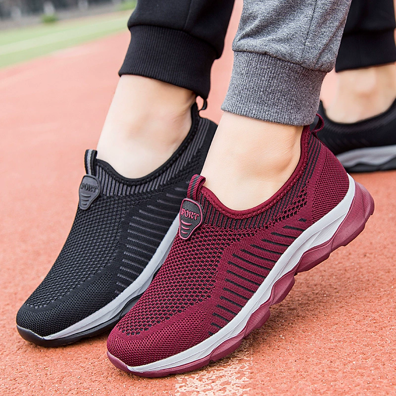 Весна 2022, новый стиль, слипоны для возрастов, женская повседневная обувь для мам, легкая дышащая прогулочная обувь, летняя мужская обувь