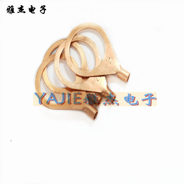 铜鼻子线耳 OT系列冷压纯铜电缆接端头 铜线耳 法兰跨接线铜鼻子