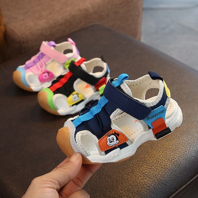 2019夏季新款品牌童鞋批发 卡通宝宝儿童凉鞋包头牛筋软底机能鞋
