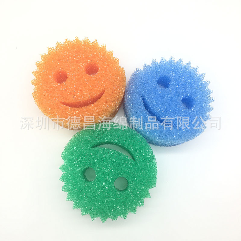蜂窝状笑脸瓜海绵 冷水变硬热水变软海绵 刷锅洗碗海绵