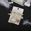 South Korean brand goods, metal hairgrip from pearl, set, hairpins, cute hair accessory, 3 piece set, wholesale