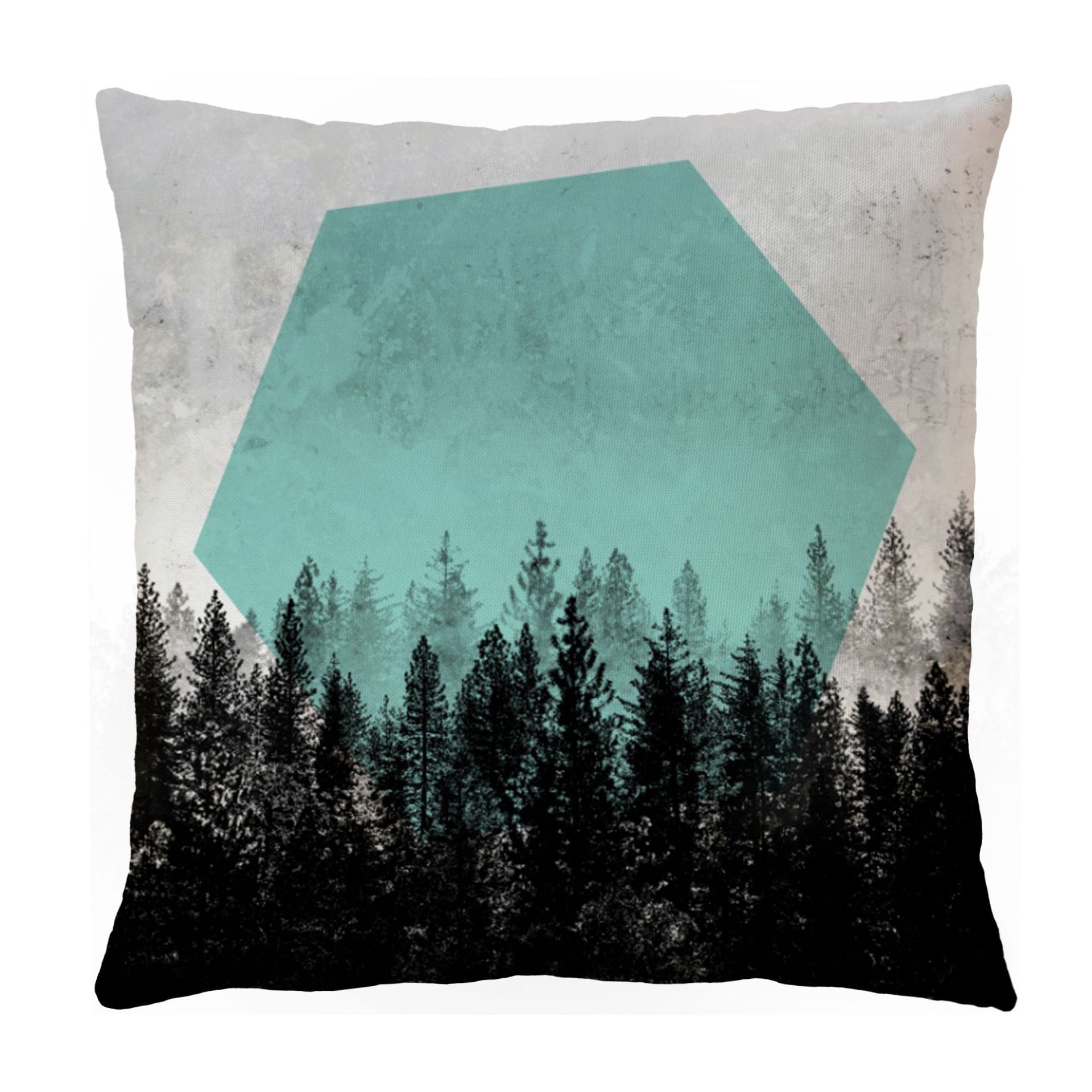 亚马逊 wish热销新款创意山林棉麻抱枕套 汽车抱枕 白麻沙发靠垫