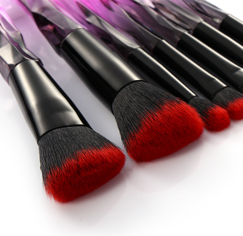 Trendy 5 Pcs 7 Pcs Transparent Acrylic Handle Pvc Bag Makeup Brush Set display picture 8