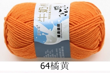 Пряжа Milk Cotton — моток 5-слойная средней крупности, 50 г, доступно 91 цвета