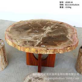 金刚石雕木化石桌天然石凳阳台石桌椅家用石雕产地货源直销