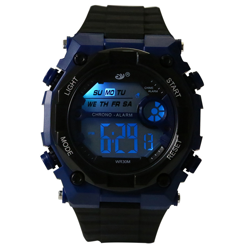 Mire A Las Estudiantes Coreanas Tendencia Simple Deportes Impermeables Reloj Electrónico Multifuncional Led display picture 4