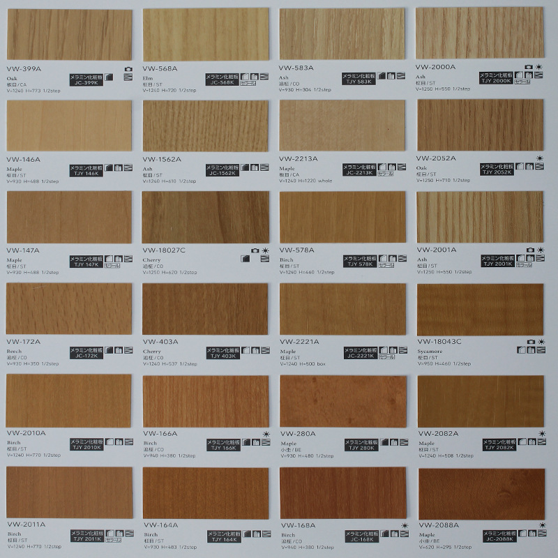 日本AICA木纹PVC装饰膜 爱克AICA装饰膜木纹VW系列 中国代理商