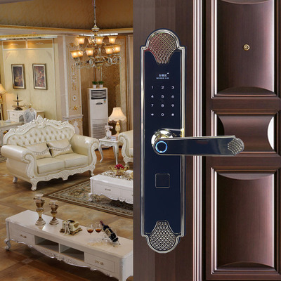 家用指纹锁智能电子密码木门锁防盗公寓入户大门锁具kfz安佰嘉派