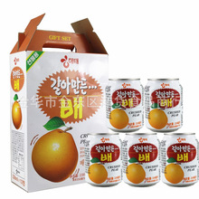 韓國原裝進口海太雪梨果汁飲料果粒飽滿12瓶/件鋁罐聽裝風味飲品
