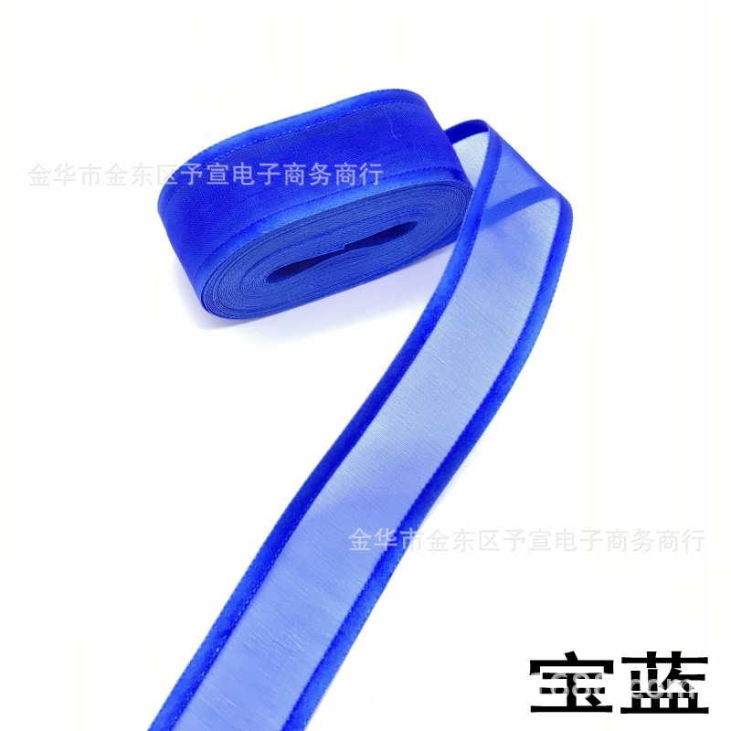 100 código 25mm borde ancho gasa de nieve cinturón gasa DIY hecho a mano al por mayor flores cinta Correa Accesorios